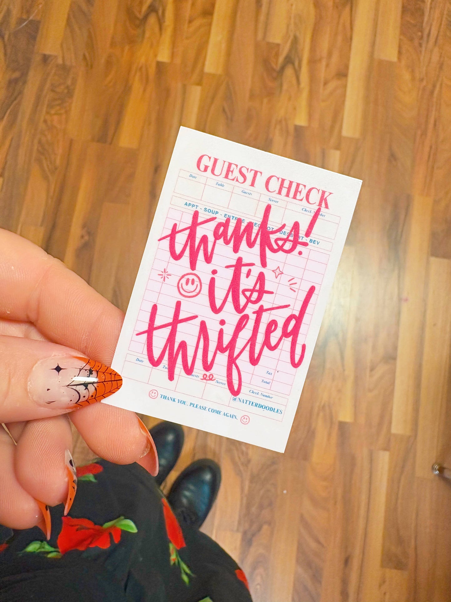 Thanks It's Thrifted Vintage Secondhand Upcycle Shop Sticker