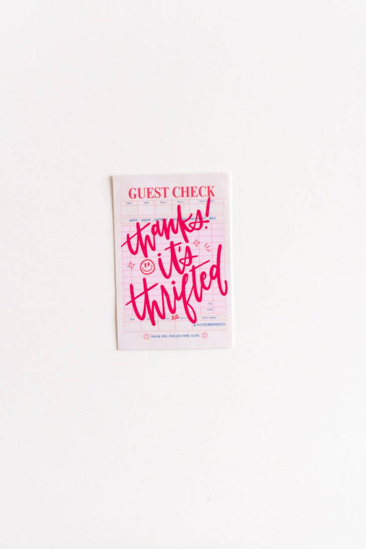Thanks It's Thrifted Vintage Secondhand Upcycle Shop Sticker